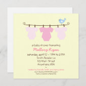 Baby shower sluiten kaart (Voorkant / Achterkant)