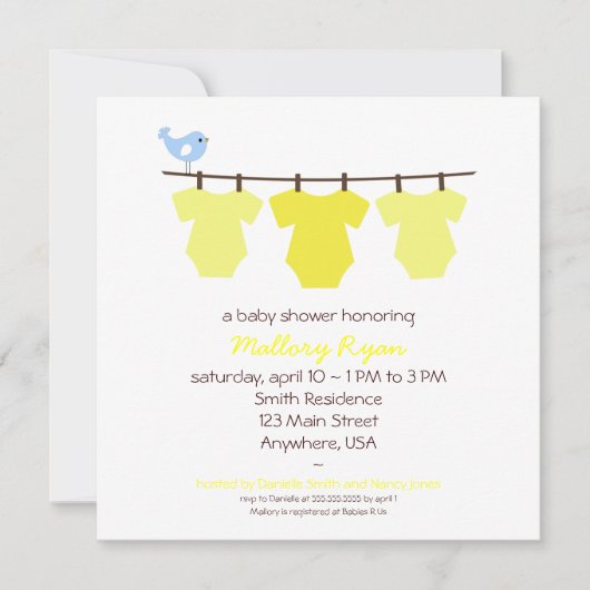 Baby shower sluiten kaart (Voorkant)