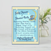 Baby shower & Slumber Party met Maan, Sterren en K Kaart (Staand voorkant)