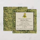 Baby shower Snake Print Kaart (Voorkant / Achterkant)