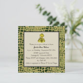 Baby shower Snake Print Kaart (Staand voorkant)