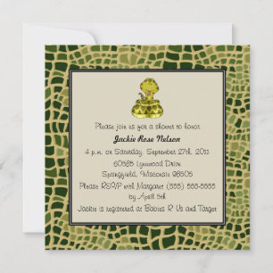 Baby shower Snake Print Kaart