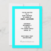 Baby Shower Sneeuwboard Uitnodigingen (Achterkant)