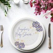 Baby shower sneeuwpop paarse thema papier borden papieren bordje