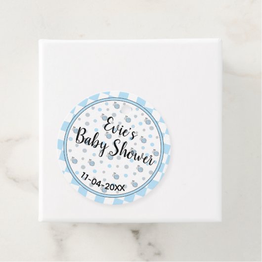 Baby shower Snippers en slakken Bedankjes Labels (In situ)