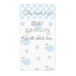 Baby shower "Snippers en slakken" Bladzijde 8 Etiket