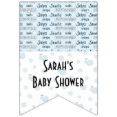 Baby shower "Snips and Snails," Swallowtail Banner (Eerste vlag)
