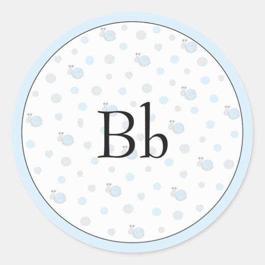 Baby shower "Snips & Snails" Stickers 1 1/2" of 3" (Voorkant)