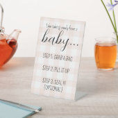 Baby shower Snoep Bar Sign Reclamebord Met Voetstuk (Insitu)