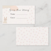 Baby shower Snoep Guessing Game Kaarten Visitekaartje (Voorkant / Achterkant)