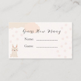 Baby shower Snoep Guessing Game Kaarten Visitekaartje