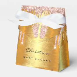 Baby shower - snoepjes - Drift Roos Gold Glitter Bedankdoosjes