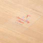 Baby shower snoepriet kerstvakantie monogram acryl uitnodigingen (Laagn)