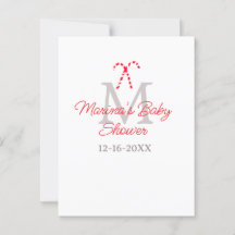 Baby shower snoepriet kerstvakantie monogram