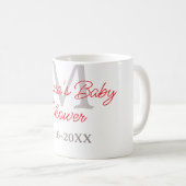 Baby shower snoepriet kerstvakantie monogram koffiemok (Voorkant rechts)