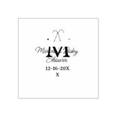 Baby shower snoepriet kerstvakantie monogram rubberstempel (Afrduk)