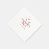 Baby shower snoepriet kerstvakantie monogram servet (Hoek)