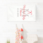 Baby shower snoepriet kerstvakantie monogram spandoek (Insitu)