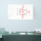 Baby shower snoepriet kerstvakantie monogram spandoek (Beurs)