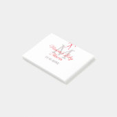 Baby shower snoepstok Kerst vakantie monogram Post-it® Notes (Schuin)