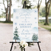 Baby shower Snowflake Welkomstbord Poster