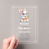baby shower "Some Bunny Is On The Way" Acryl Uitnodigingen (Insitu (Draagbaar))