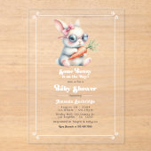 baby shower "Some Bunny Is On The Way" Acryl Uitnodigingen (Voorkant)