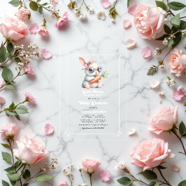 baby shower "Some Bunny Is On The Way" Acryl Uitnodigingen