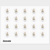 Baby Shower Some bunny wilde bloemen sticker (Vel)
