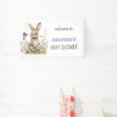 Baby shower Sommige konijnenbloemen Spandoek (Insitu)