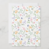 Baby shower Sommige konijntje wilde bloemen uitnod Save The Date (Achterkant)