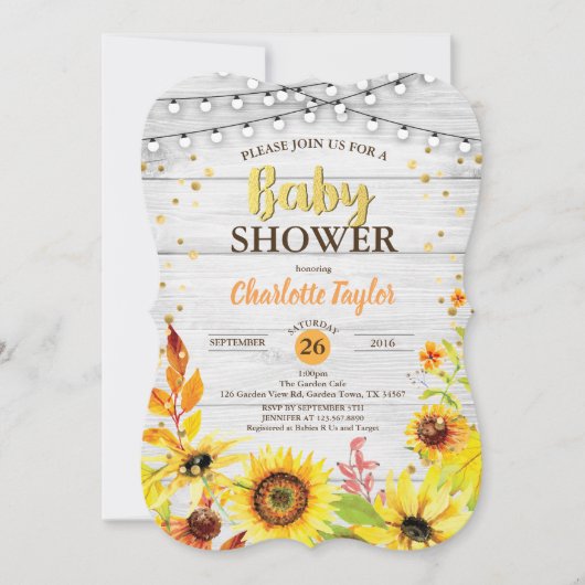 Baby shower-soonbloemkool kaart (Voorkant)