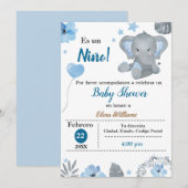 Baby shower-Spaans Kaart (Voorkant / Achterkant)