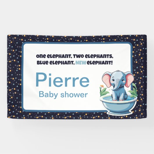 Baby shower spandoek (Horizontaal)