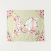 Baby Shower Spandoek met Vosje Wandkleed (Voorkant (horizontaal))