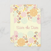 baby shower sparen de Datum Fancy Moderne Floral Kaart (Voorkant / Achterkant)