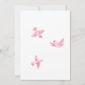 Baby shower speciale leverende vederbloemen kaart (Achterkant)