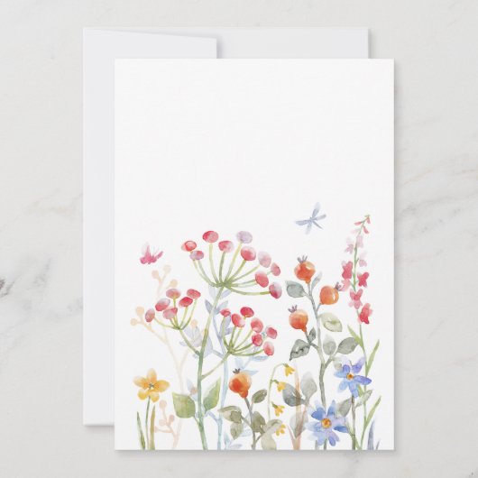 Baby shower speciale leverende vederbloemen kaart (Achterkant)