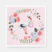 Baby shower speciale voorraad Floral Servet (Voorkant)