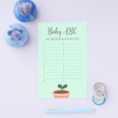 Baby Shower Spel Baby ABC Flyer (Enkel)