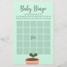 Baby Shower Spel Baby Bingo Flyer
