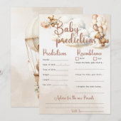 Baby shower Spel BABY VOORSPELLING Fun Beer Ballon Kaart (Voorkant / Achterkant)