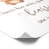 Baby Shower spel beer raadt hoeveel gummyberen Poster (Hoek)