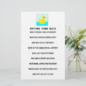 Baby Shower Spel Briefpapier (Staand voorkant)