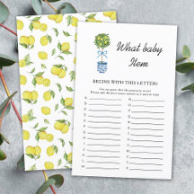 Baby Shower Spel Citroenboom