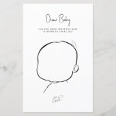 Baby shower Spel Draw Baby Fun Reopenbaarheidspart (Voorkant)