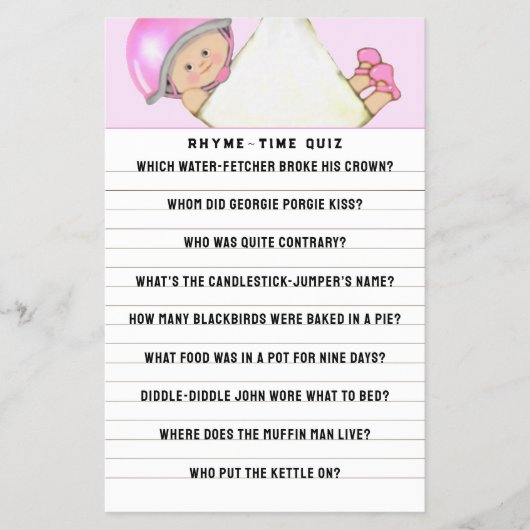 Baby shower spel en Ouderschap advies Flyer (Voorkant)