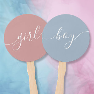 Baby Shower Spel Handventilator Jongen of Meisje Handwaaier
