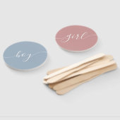 Baby Shower spel handventilator jongen of meisje Handwaaier (Niet-gemonteerd)