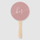 Baby Shower spel handventilator voor haar of hem Handwaaier (Achterkant)